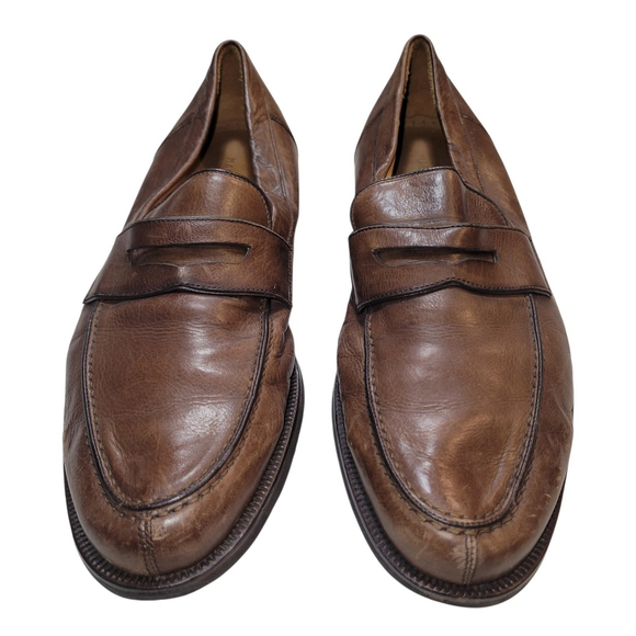 Magnanni Men\'s Brown Leather Loafers Style 11908 Size 10M main image 8